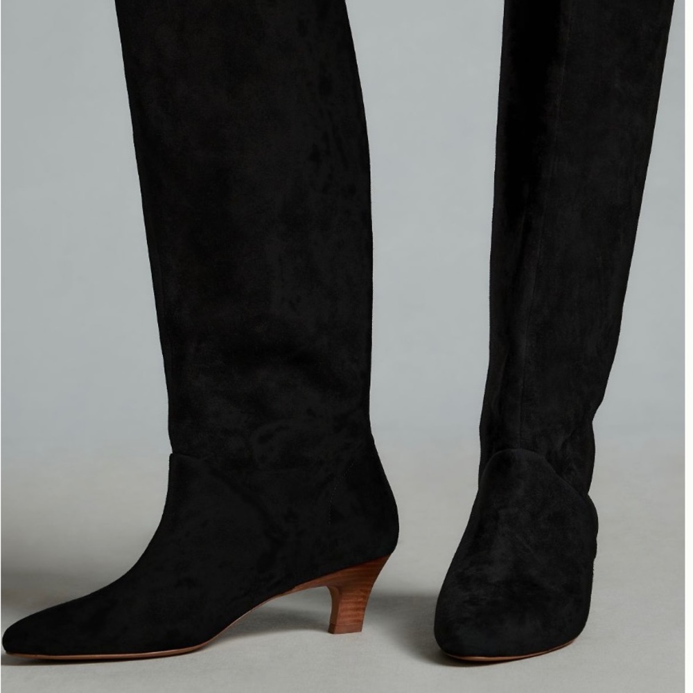 Silent D kitten heel slouch boot